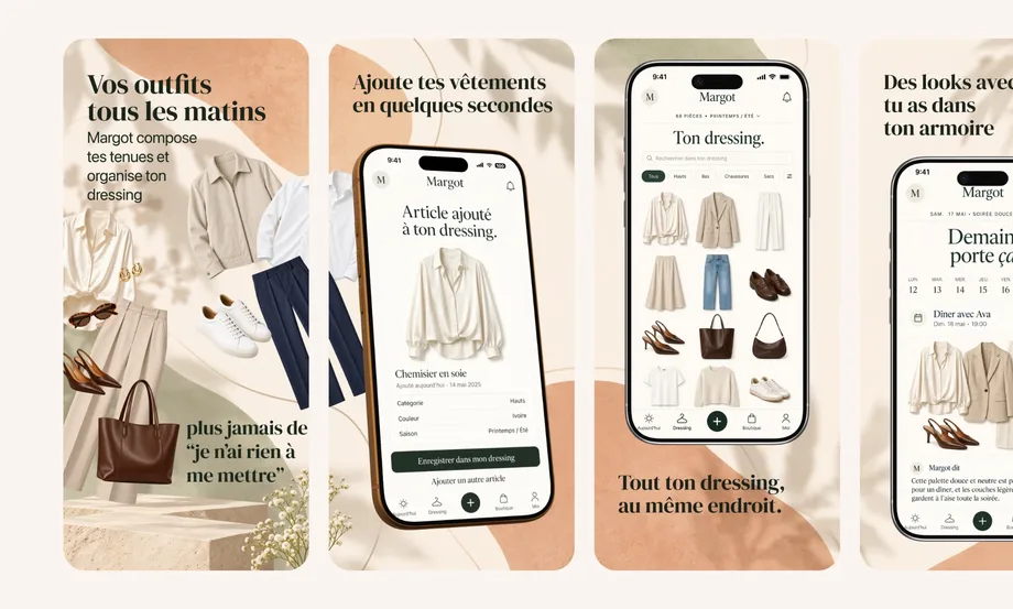 Captures App Store de Margot, app de dressing et de tenues